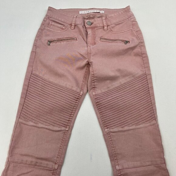 Tinseltown Skinny Ankle Jeans Blush Pink Low Rise Size 5 Juniors - Picture 2 of 9